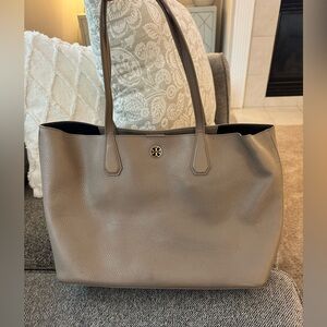 Tory Burch Taupe Leather Tote and wallet